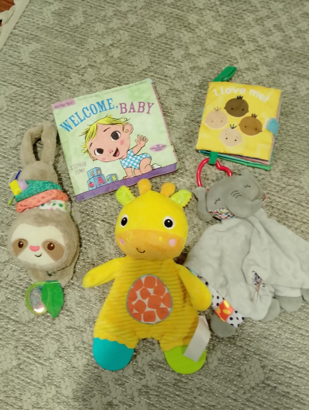 Baby Toy Set Crinkly Mirror Book Teething Animal Toy Indestructibles Infantino